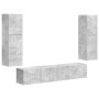 Conjunto de mueble de TV 4 pcs Gris Concreto en Muebles TV | Comprar online en Foru.es