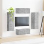 Conjunto de mueble de TV 4 pcs Gris Concreto en Muebles TV | Comprar online en Foru.es