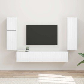 Conjunto de mueble de TV 4 pcs brillante Madera de ingeniería en Muebles TV | Comprar online en Foru.es