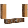 Conjunto de mueble de TV 4 pcs Roble ahumado en Muebles TV | Comprar online en Foru.es