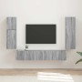 Conjunto de mueble de TV 4 pcs Gris Sonoma Madera de ingeniería en Muebles TV | Comprar online en Foru.es