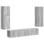 Conjunto de mueble de TV 4 pcs Gris Sonoma Madera de ingeniería en Muebles TV | Comprar online en Foru.es