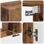 Conjunto de mueble de TV Montaje en la pared 4 pcs Madera vieja en Muebles TV | Comprar online en Foru.es