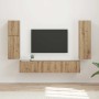 Conjunto de mueble de TV 4 pcs Roble artesanal en Muebles TV | Comprar online en Foru.es