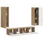 Conjunto de mueble de TV 4 pcs Roble artesanal en Muebles TV | Comprar online en Foru.es
