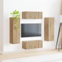 Conjunto de mueble de TV 4 pcs Roble artesanal en Muebles TV | Comprar online en Foru.es