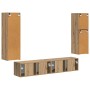 Conjunto de mueble de TV 4 pcs Roble artesanal en Muebles TV | Comprar online en Foru.es
