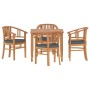 Juego de comedor para jardín 5 piezas madera maciza de teca de vidaXL, Conjuntos de jardín - Ref: Foro24-3155758, Precio: 814...
