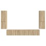 Conjunto de mueble de TV Montaje en la pared 4 pcs Roble Sonoma en Muebles TV | Comprar online en Foru.es