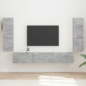 Conjunto de mueble de TV 4 pcs Gris Concreto en Muebles TV | Comprar online en Foru.es