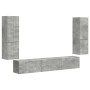 Conjunto de mueble de TV 4 pcs Gris Concreto en Muebles TV | Comprar online en Foru.es