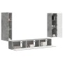 Conjunto de mueble de TV 4 pcs Gris Concreto en Muebles TV | Comprar online en Foru.es