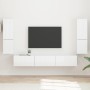 Conjunto de mueble de TV 4 pcs brillante Madera de ingeniería en Muebles TV | Comprar online en Foru.es
