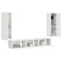 Conjunto de mueble de TV 4 pcs brillante Madera de ingeniería en Muebles TV | Comprar online en Foru.es