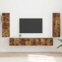 Conjunto de mueble de TV 4 pcs Roble ahumado en Muebles TV | Comprar online en Foru.es