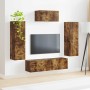 Conjunto de mueble de TV 4 pcs Roble ahumado en Muebles TV | Comprar online en Foru.es