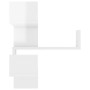 Estante de esquina pared 2 uds madera blanco brillo 40x40x50 cm de vidaXL, Estantes y estanterías - Ref: Foro24-807236, Preci...