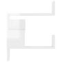 Estante de esquina pared 2 uds madera blanco brillo 40x40x50 cm de vidaXL, Estantes y estanterías - Ref: Foro24-807236, Preci...