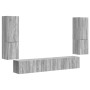 Conjunto de mueble de TV 4 pcs Gris Sonoma Madera de ingeniería en Muebles TV | Comprar online en Foru.es