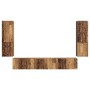 Conjunto de mueble de TV Montaje en la pared 4 pcs Madera vieja en Muebles TV | Comprar online en Foru.es