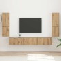 Conjunto de mueble de TV 4 pcs Roble artesanal en Muebles TV | Comprar online en Foru.es