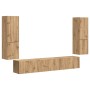 Conjunto de mueble de TV 4 pcs Roble artesanal en Muebles TV | Comprar online en Foru.es