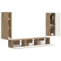 Conjunto de mueble de TV 4 pcs Roble artesanal en Muebles TV | Comprar online en Foru.es
