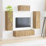 Conjunto de mueble de TV 4 pcs Roble artesanal en Muebles TV | Comprar online en Foru.es