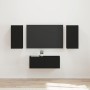 Conjunto de mueble de TV 6 pcs Negro Madera de ingeniería en Muebles TV | Comprar online en Foru.es