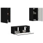 Conjunto de mueble de TV 6 pcs Negro Madera de ingeniería en Muebles TV | Comprar online en Foru.es
