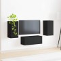 Conjunto de mueble de TV 6 pcs Negro Madera de ingeniería en Muebles TV | Comprar online en Foru.es