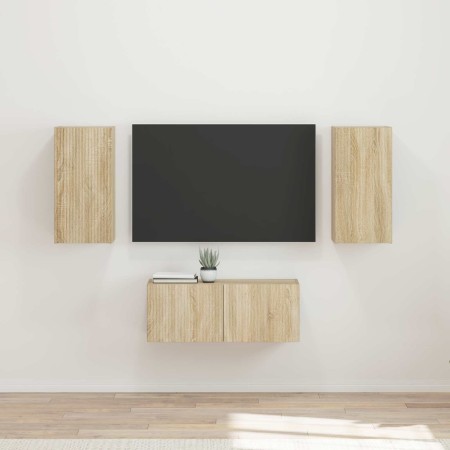 Conjunto de mueble de TV Montaje en la pared 6 pcs Roble Sonoma en Muebles TV | Comprar online en Foru.es
