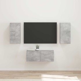 Conjunto de mueble de TV 6 pcs Gris Concreto en Muebles TV | Comprar online en Foru.es