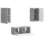 Conjunto de mueble de TV 6 pcs Gris Concreto en Muebles TV | Comprar online en Foru.es
