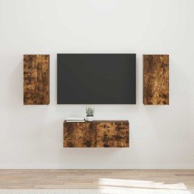 Conjunto de mueble de TV 6 pcs Roble ahumado en Muebles TV | Comprar online en Foru.es