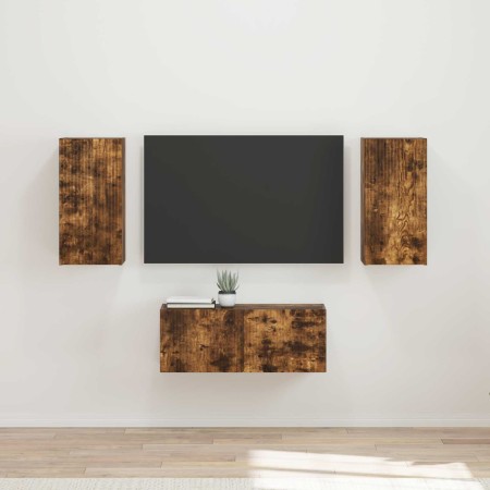 Conjunto de mueble de TV 6 pcs Roble ahumado en Muebles TV | Comprar online en Foru.es