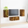 Conjunto de mueble de TV 6 pcs Roble ahumado en Muebles TV | Comprar online en Foru.es