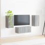Conjunto de mueble de TV 6 pcs Gris Sonoma Madera de ingeniería en Muebles TV | Comprar online en Foru.es