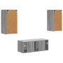 Conjunto de mueble de TV 6 pcs Gris Sonoma Madera de ingeniería en Muebles TV | Comprar online en Foru.es