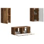 Conjunto de mueble de TV Montaje en la pared 6 pcs Madera vieja en Muebles TV | Comprar online en Foru.es