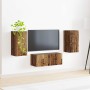 Conjunto de mueble de TV Montaje en la pared 6 pcs Madera vieja en Muebles TV | Comprar online en Foru.es