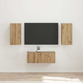 Conjunto de mueble de TV 6 pcs Roble artesanal en Muebles TV | Comprar online en Foru.es