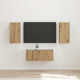 Conjunto de mueble de TV 6 pcs Roble artesanal en Muebles TV | Comprar online en Foru.es