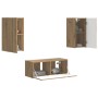 Conjunto de mueble de TV 6 pcs Roble artesanal en Muebles TV | Comprar online en Foru.es