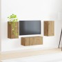 Conjunto de mueble de TV 6 pcs Roble artesanal en Muebles TV | Comprar online en Foru.es
