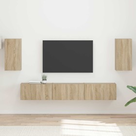 Conjunto de mueble de TV Montaje en la pared 3 pcs Roble Sonoma en Muebles TV | Comprar online en Foru.es
