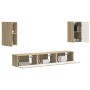 Conjunto de mueble de TV Montaje en la pared 3 pcs Roble Sonoma en Muebles TV | Comprar online en Foru.es