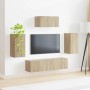 Conjunto de mueble de TV Montaje en la pared 3 pcs Roble Sonoma en Muebles TV | Comprar online en Foru.es