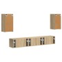 Conjunto de mueble de TV Montaje en la pared 3 pcs Roble Sonoma en Muebles TV | Comprar online en Foru.es