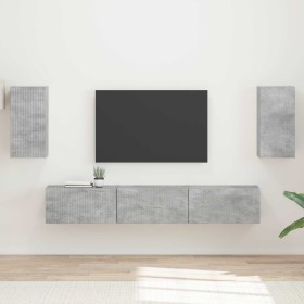 Conjunto de mueble de TV 3 pcs Gris Concreto en Muebles TV | Comprar online en Foru.es